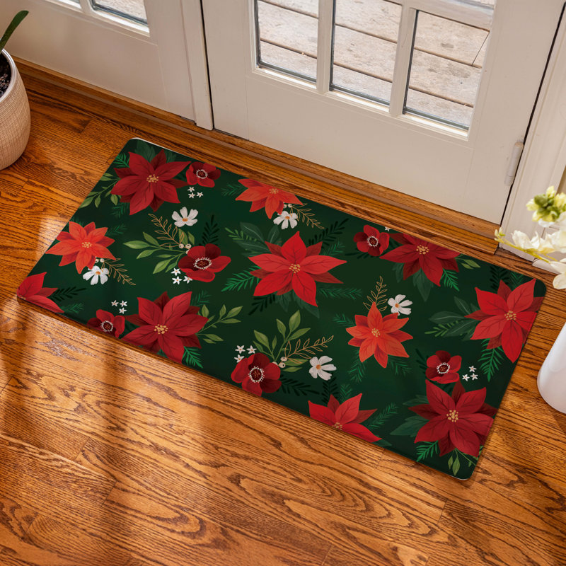 Tapis anti-fatigue Holly Homestead Fleur et Feuille, 40 po x 20 po