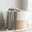 vidaXL Laundry Basket Ø23.6x14.2" Cotton-1148344955