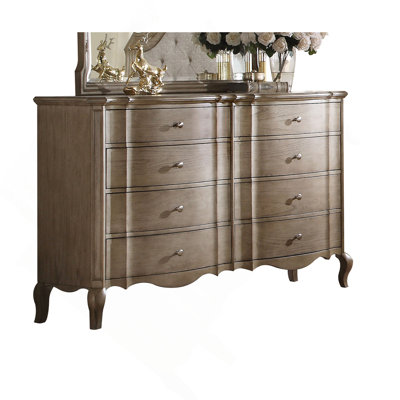 Commode antique à finition taupe