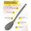 Ensemble d'ustensiles de cuisine en silicone, 9 pièces, résistants à la chaleur, avec crochets de rangement, sans BPA, comprenant spatules, cuillères, écumoire et fourchette à pâtes pour ustensiles de cuisine antiadhésifs (GRIS)-136266277
