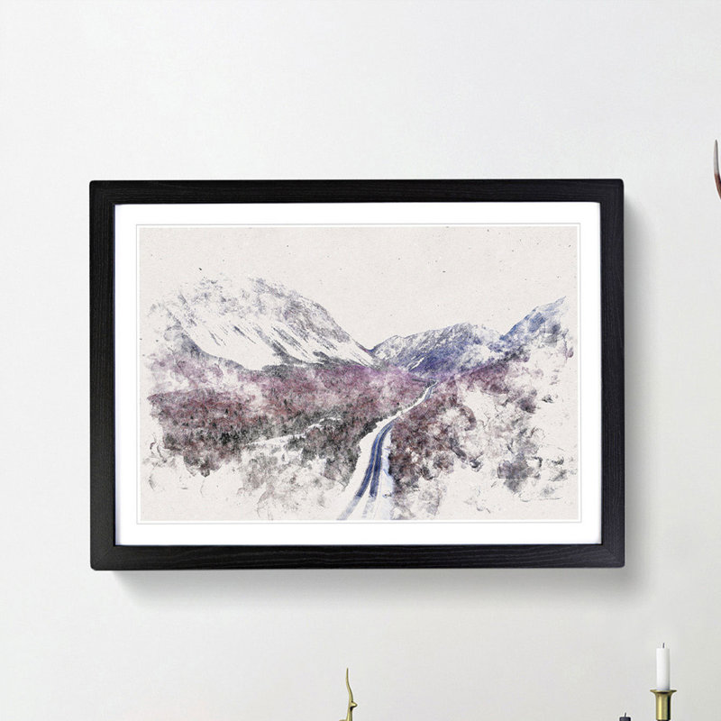 The White Mountains of New Hampshire - Picture Frame Painting Print, 45cm H x 63cm W x 2cm D, Black Framed