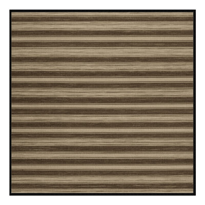 Machine Washable Horizontal Stripes Brown Area Rug