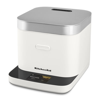 KitchenAid® Compact Grain and Rice Cooker with Integrated Scale & Precise Pour Technology – Porcelain White