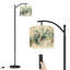 Lampe sur pied à arc avec abat-jour réglable plantes vertes feuilles fleurs florales vigne Home Decor Art Eucalyptus lampe sur pied 3 températures de couleur à haut gradateur avec interrupteur au pied pour la chambre à coucher