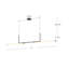 Luminaire suspendu linéaire à 1 lumière pour îlot de cuisine Vesper-88045300-88045301