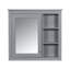 Armoire de rangement murale moderne avec miroir, 30 po x 28 po, grand espace et charnières à fermeture en douceur Modern-452416083