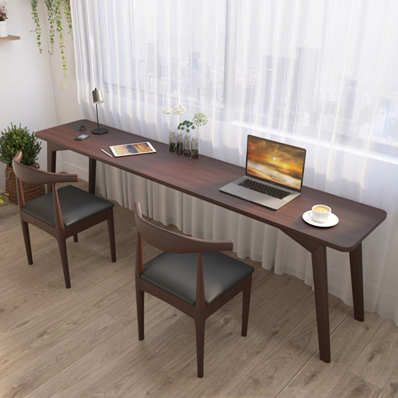Nut-brown Rectangular Solid Wood Writing desk