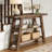 47.24" Small Console Table, Farmhouse Solid Wood Entryway Table With 3-Tier Storage Shelves For Living Room-124965762