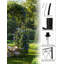 Pergola de jardin en métal noir - Arche de treillis d'extérieur en forme de cage à oiseaux de 270 cm pour plantes grimpantes, roses et vignes - Décoration de mariage, de patio et de jardin