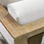 Coastal Teak Patio Sofa with Sunbrella Cushions-393586462