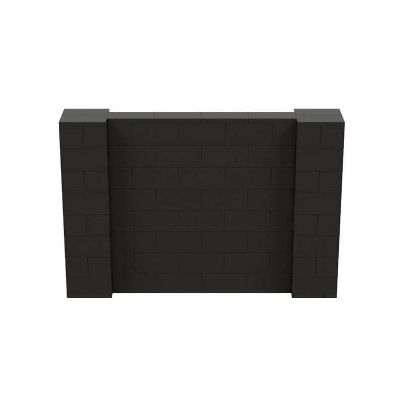 Ensemble mural 4 pi de hauteur Everblock, Noir, 72"