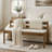 Modern Upholstered Entryway Bench With Solid Wood Frame
