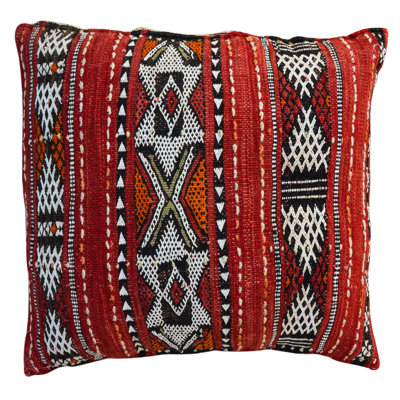Wool Geometric Throw Pillow