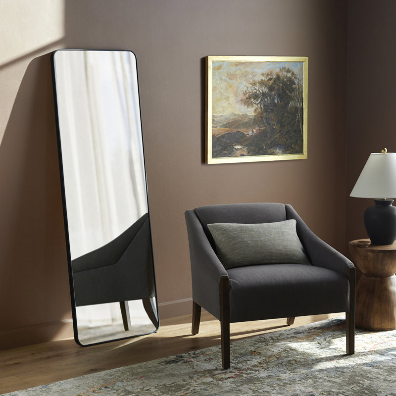 Destefano Essence Full Length Mirror, Black, 65" x 22"