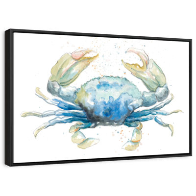 " Cangrejo Azul Square Canvas Print "
