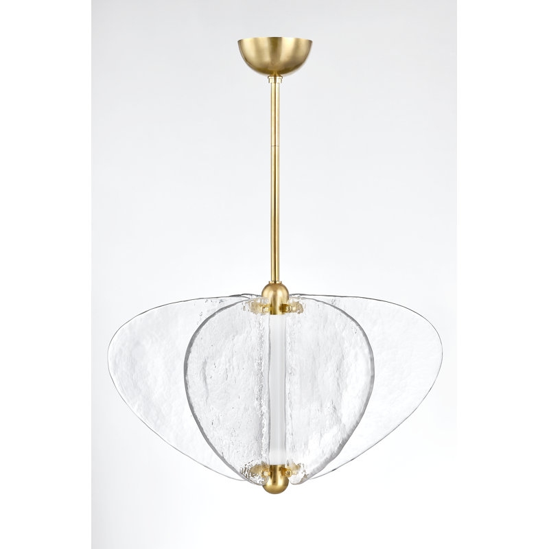 Luminaire suspendu 1 lumière à DEL Freya, H 19,25 po x l 30,5 po x P 30,5 po