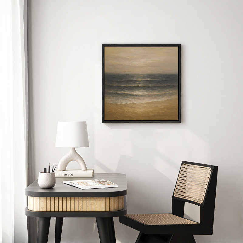 Art mural sur toile encadrée - impressions murales abstraites sur fond bleu pour la chambre à coucher, H 16 po x l 16 po