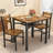3 Piece Dining Table Set For 2 With Built-In Storage Rack, Small Wooden Kitchen Table With 2 Backrest Chairs, Farmhouse Square Dinette Set For Small Space Dining Room, Breakfast Nook, Apartment-1101726342
