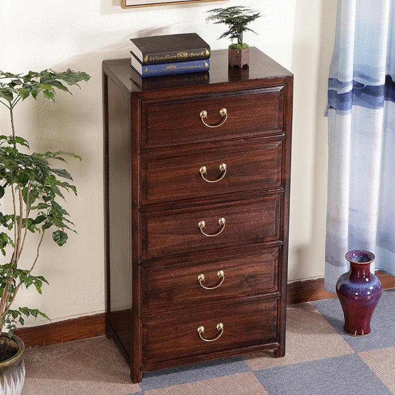 Armoire décorative simple en bois massif pour chambre à coucher