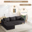 104.25''W Corduroy Modular Sectional Sofa, No Assembly Required-757968385