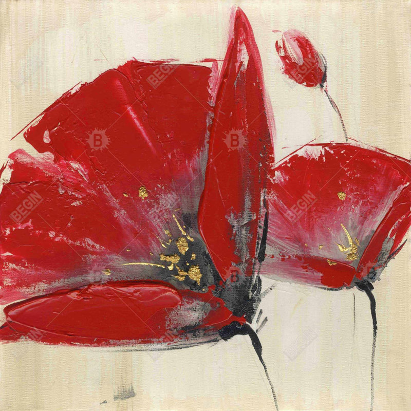 " Three Red Flowers "