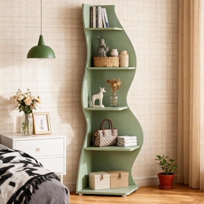 69.8" Industrial Bookcase with Metal Frame