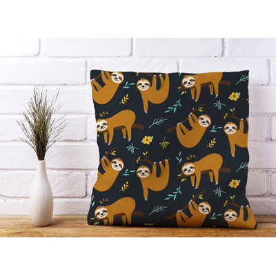 Comanche CUTE SLOTHS Square Throw Cushion