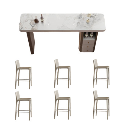 Table de bar en cuir italien