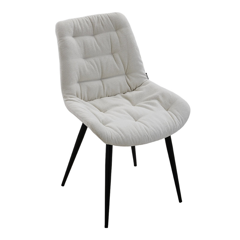 Brankovice 47cm H Teddy Upholstered Cantilever Chair, White