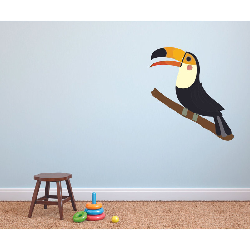 Adhésif décoratif mignon, perroquet et zoo, H 10 po x l 8 po