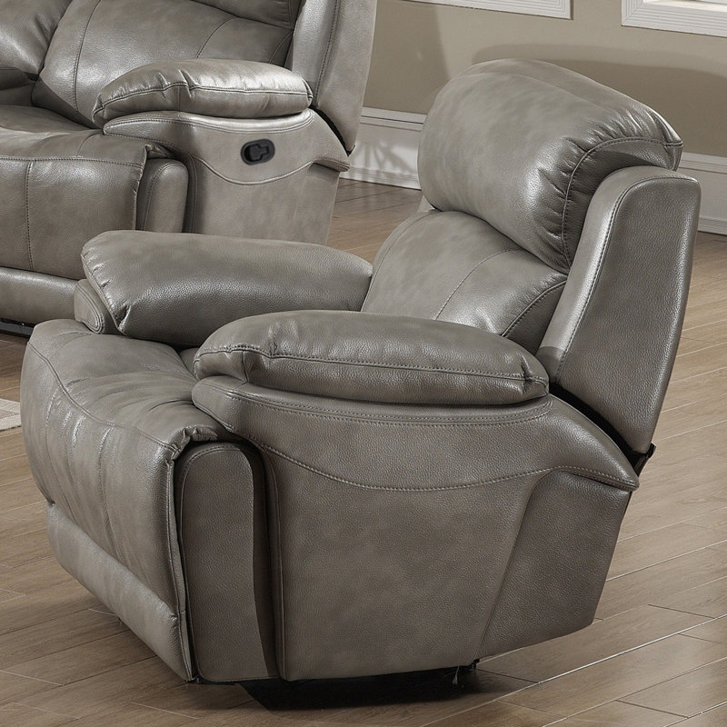 Kunkel Faux Leather Recliner, Manual