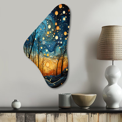 Cepeda - Sky Boomerang Shape Assymterical Metal Wall Art