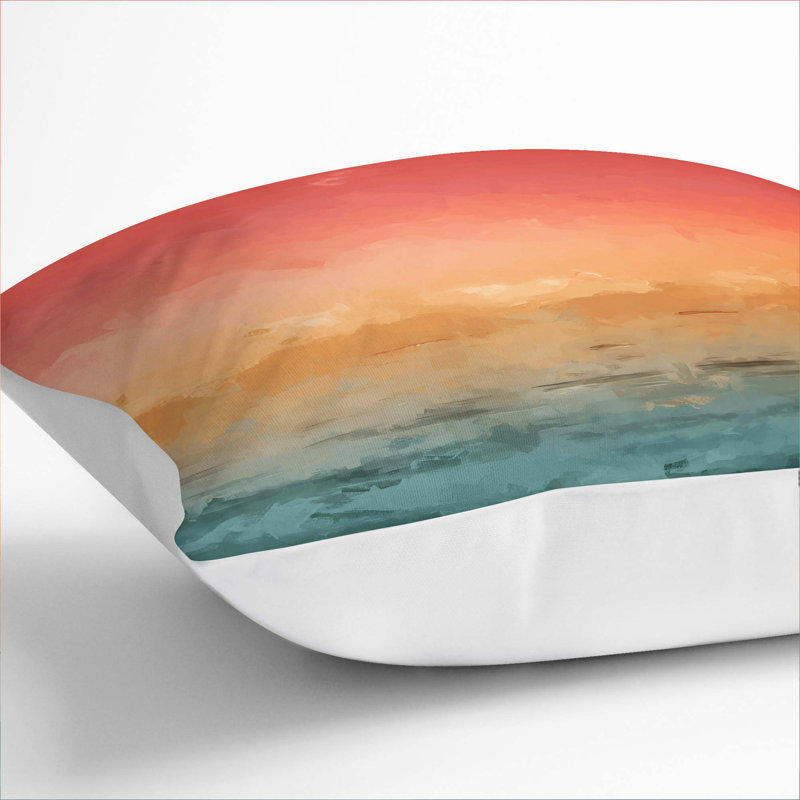 Moon Above the Ocean Cushion with Filling, 40cm H x 40cm W x 15cm D, White
