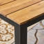 Table de salle à manger d'extérieur en bois fabriquée à la main avec structure en fer, 34 pieds X 68,88 po, 30 pieds de hauteur