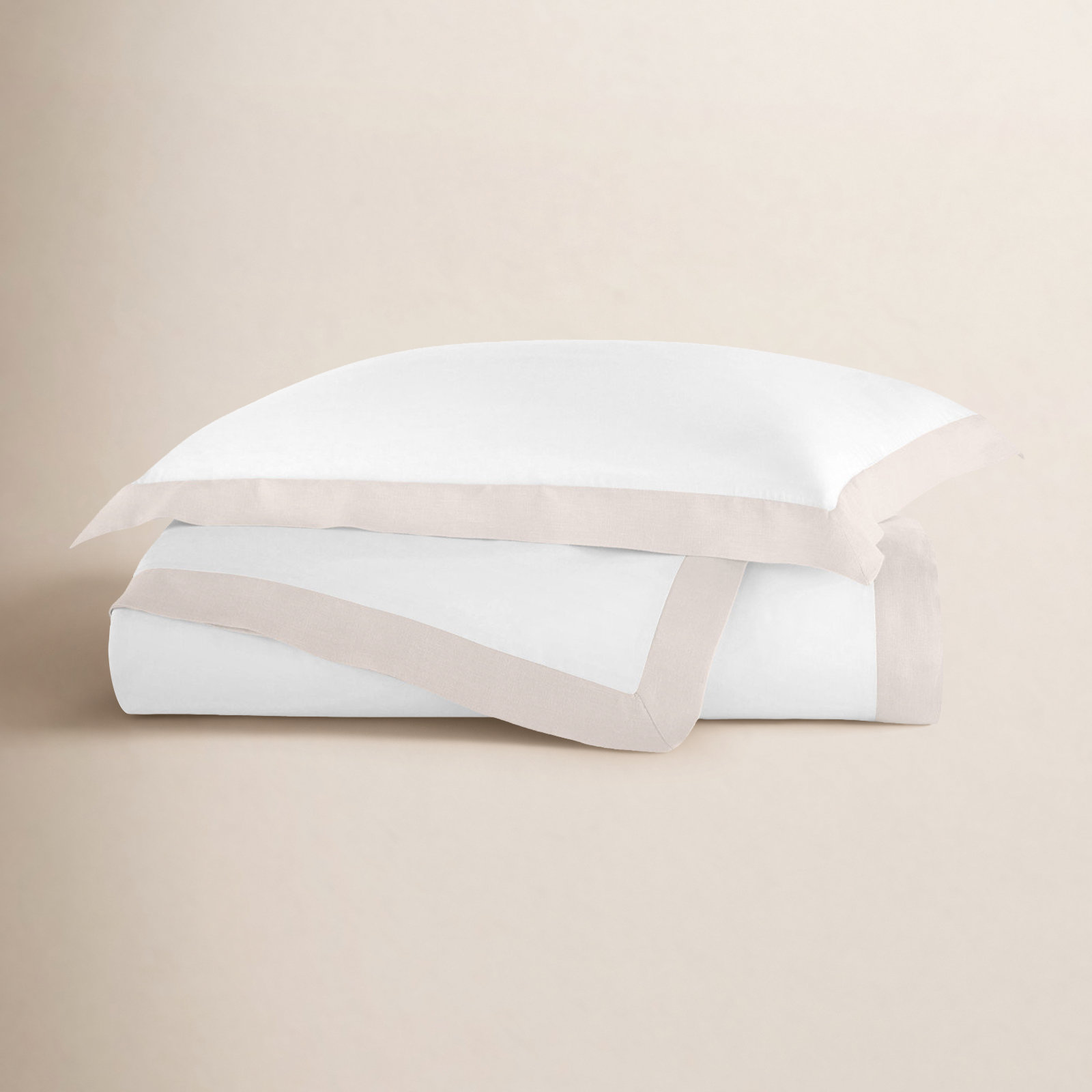 Mandalay Cuff Cotton Duvet Cover Set, Blush, Queen