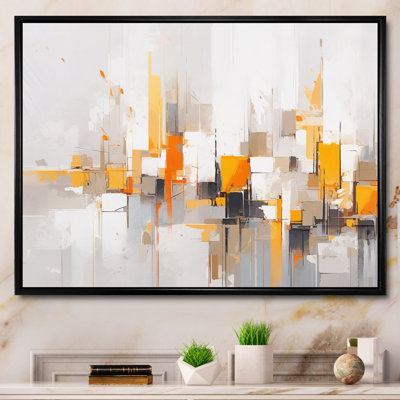 " Gray Yellow Symmetrical Abstract "