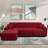 Thick Velvet L-Shaped Sofa Cover - Sectional Sofa Cover With 2 Throw Pillow Covers-439605145