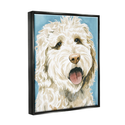 «Happy Shaggy Dog Portrait», estampe numérique par Grace Popp