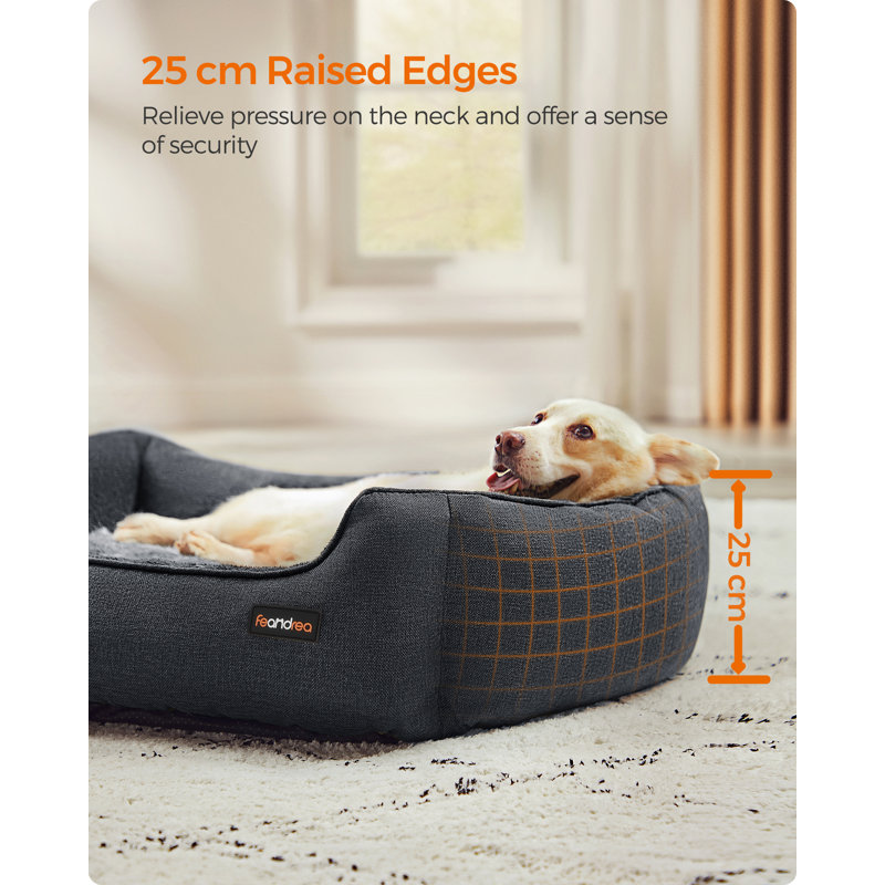 Polyester Pet Bed, 25cm H x 75cm W x 90cm D, Dark Grey