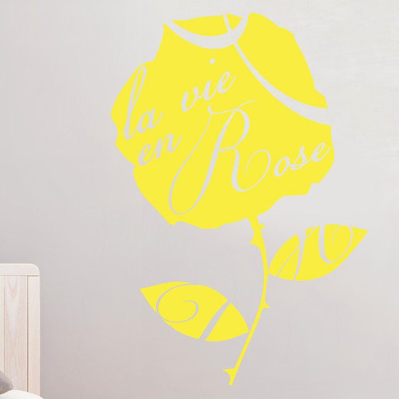 Plants & Flowers Wall Decal, Bright Yellow, Large