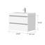 Ensemble de meuble-lavabo mural simple 24 po Valentino