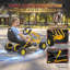 Karting pour enfants, karting à pédales 4 roues avec volant, siège réglable, frein à main de sécurité, voiture électrique extérieure pour garçons et filles de 3 à 6 ans, jaune