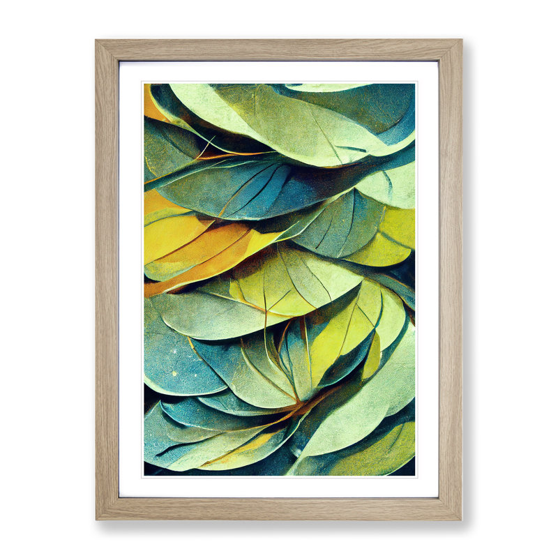 Leaf - Framed Print, 46cm H x 34cm W x 2cm D, Oak