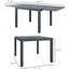 41 "- 83" Table de patio extensible, gris foncé, structure en aluminium et bureau en acier semblable au bois pour 6 8 extérieurs 83 "gris, cadre avec plateau effet bois