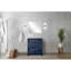 30 po L x P 20 po. Meuble-lavabo bleu marine avec comptoir en quartz blanc et miroir 28 po - fermeture en douceur, résistance aux égratignures et aux taches