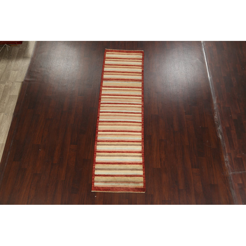 Tapis oriental rayé Gabbeh 3 x 10
