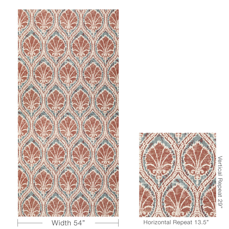 Triana Seville Weave Fabric, Denim/Brick