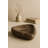 Grey Travertine Organic Shaped Rough Edged Bowl