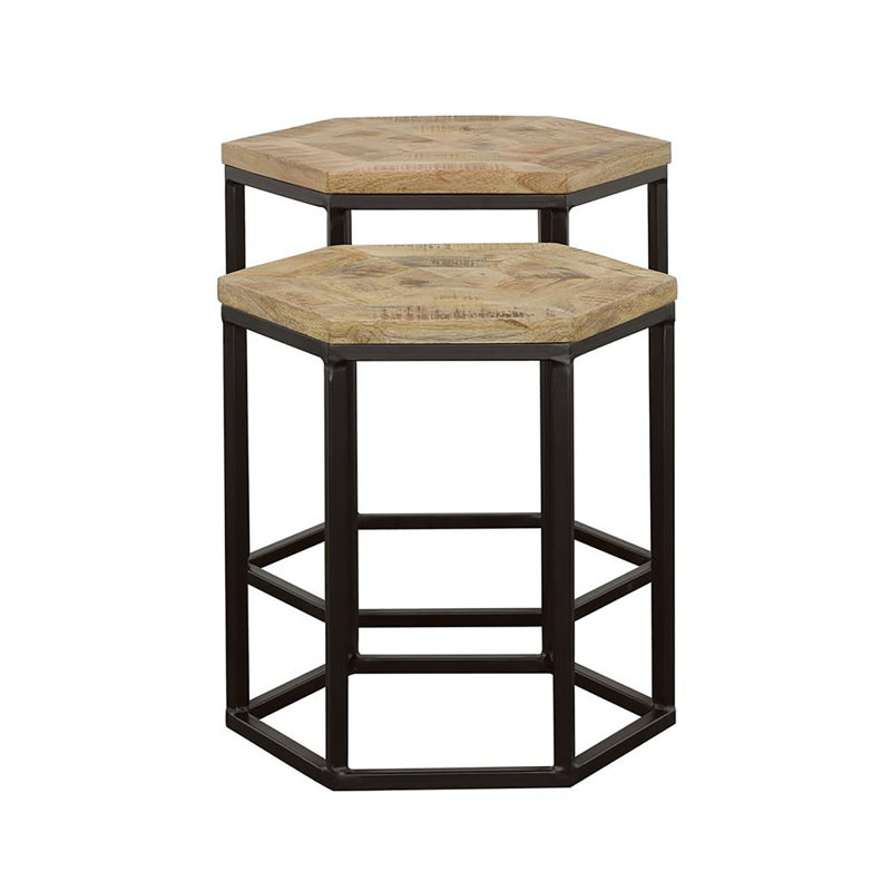 Ensemble de 2 tables gigognes