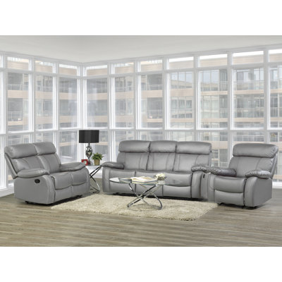 Fauteuil inclinable standard en cuir véritable de 42 po Belal